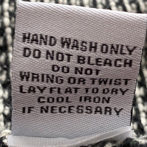 Habitat Cotton Asymmetric Hem Sweater Sz S Black White Minimalist Neutral - Picture 13 of 13